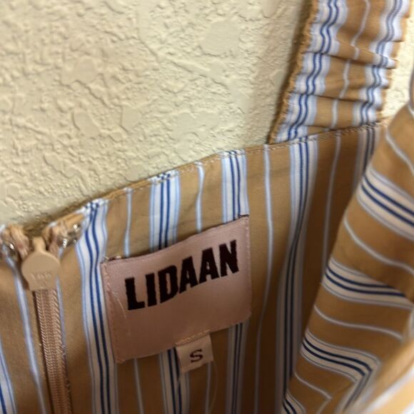 LIDAAN woman’s Lina Ruffle Poplin Mini Mini dress size small - Picture 5 of 6